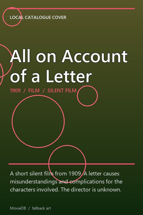 All on Account of a Letter poster