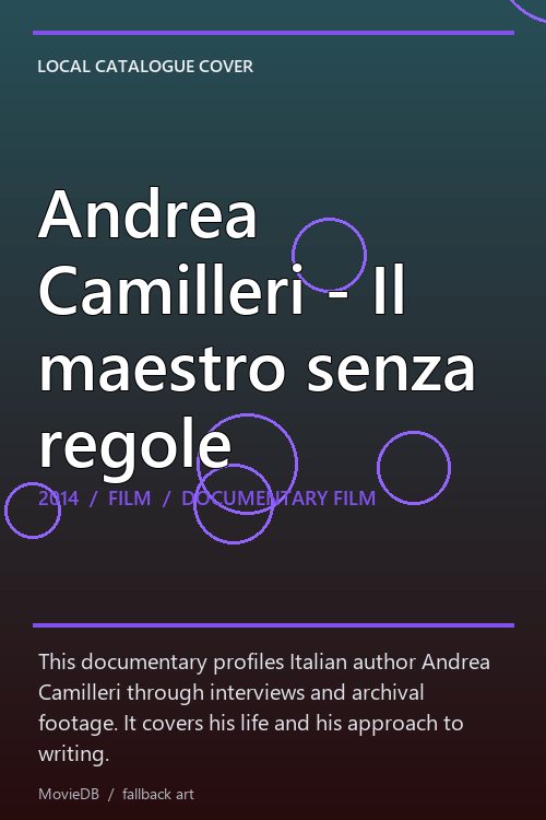 Andrea Camilleri - Il maestro senza regole poster
