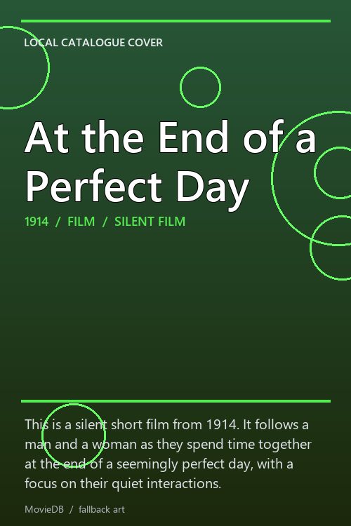 At the End of a Perfect Day poster