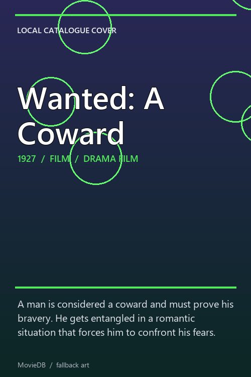 Wanted: A Coward poster