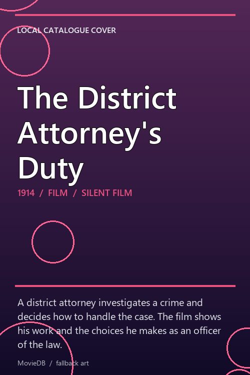 The District Attorney's Duty poster