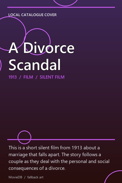 A Divorce Scandal poster