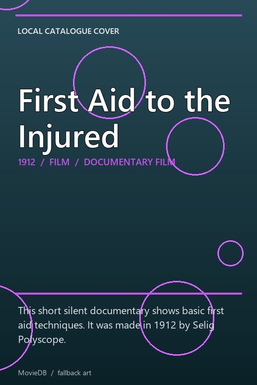 First Aid to the Injured poster
