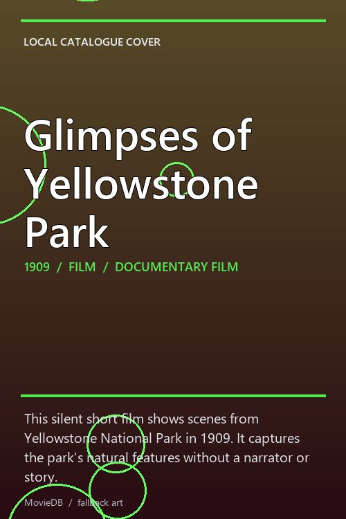 Glimpses of Yellowstone Park poster