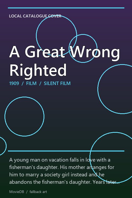 A Great Wrong Righted poster