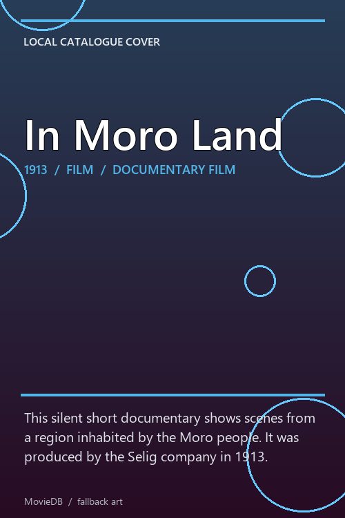 In Moro Land poster
