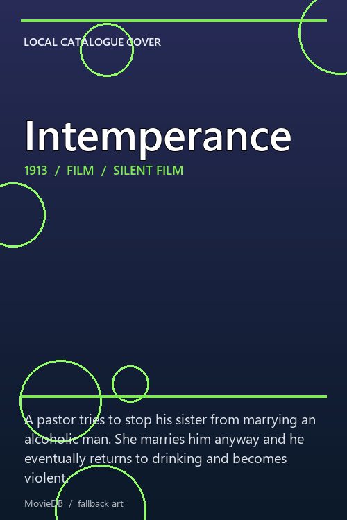 Intemperance poster