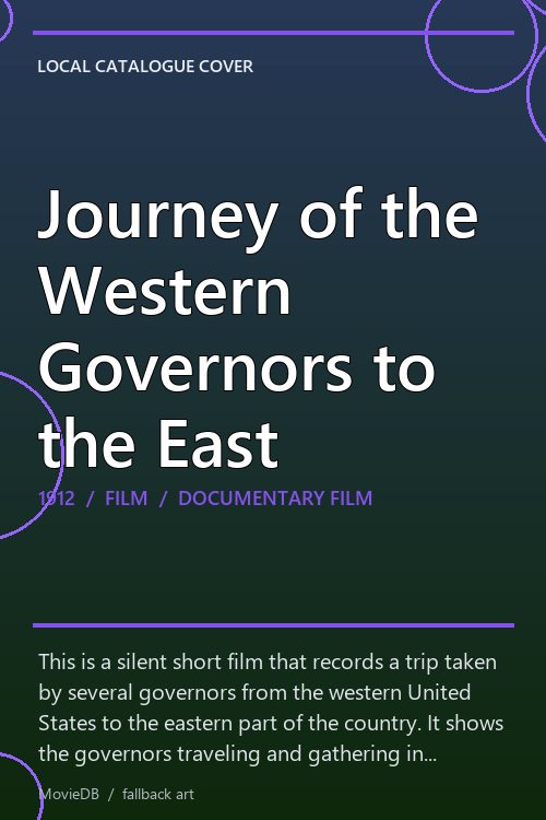 Journey of the Western Governors to the East poster