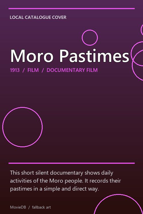 Moro Pastimes poster