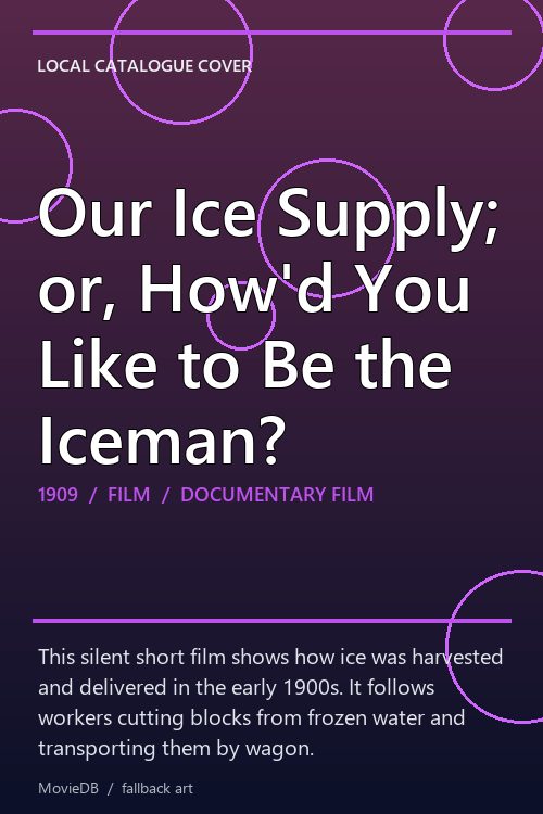 Our Ice Supply; or, How'd You Like to Be the Iceman? poster