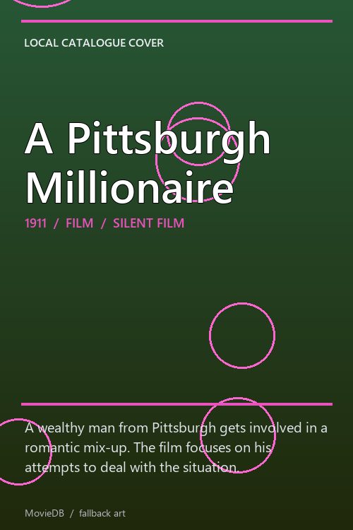 A Pittsburgh Millionaire poster
