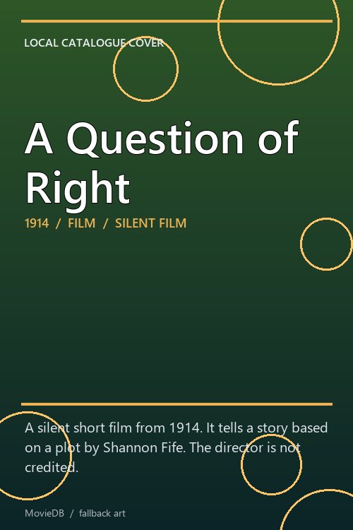 A Question of Right poster