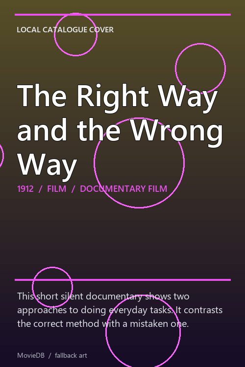 The Right Way and the Wrong Way poster
