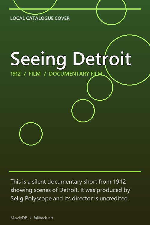 Seeing Detroit poster