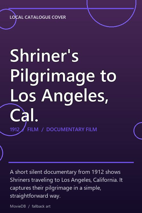 Shriner's Pilgrimage to Los Angeles, Cal. poster