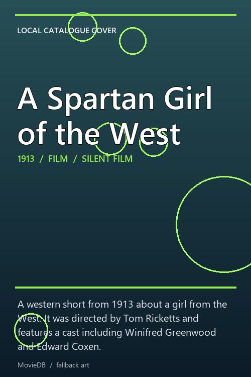 A Spartan Girl of the West poster