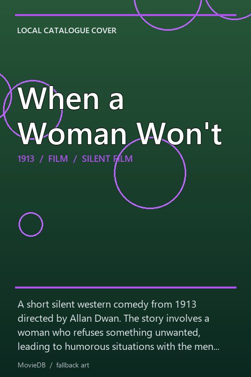 When a Woman Won't poster
