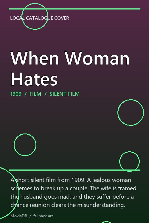 When Woman Hates poster