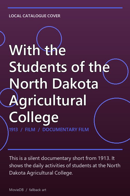 With the Students of the North Dakota Agricultural College poster