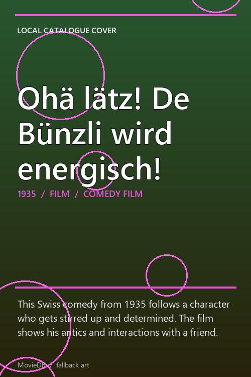 Ohä lätz! De Bünzli wird energisch! poster