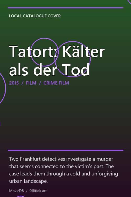 Tatort: Kälter als der Tod poster