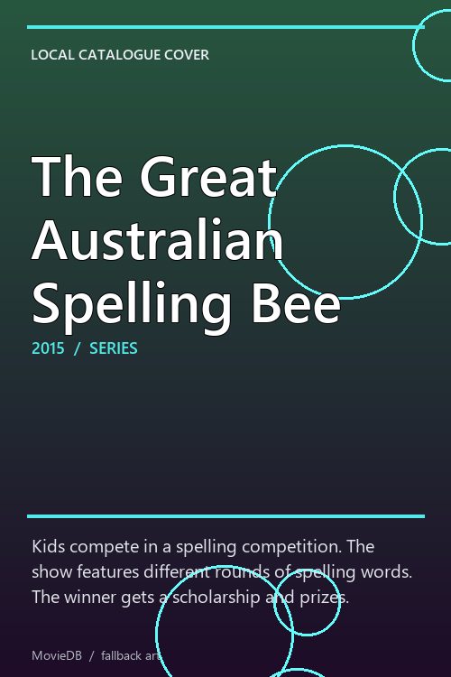The Great Australian Spelling Bee poster