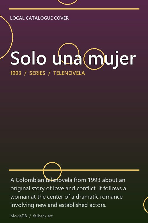 Solo una mujer poster