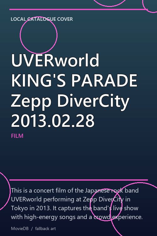 UVERworld KING'S PARADE Zepp DiverCity 2013.02.28 poster