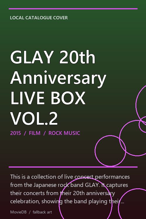 GLAY 20th Anniversary LIVE BOX VOL.2 poster