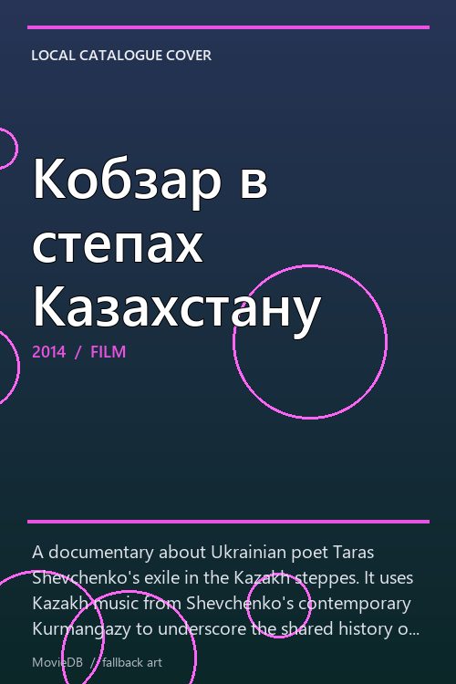 Кобзар в степах Казахстану poster