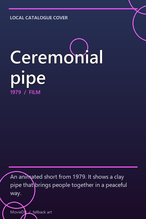 Ceremonial pipe poster