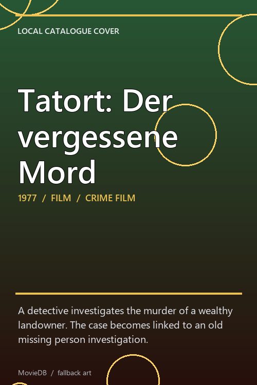 Tatort: Der vergessene Mord poster
