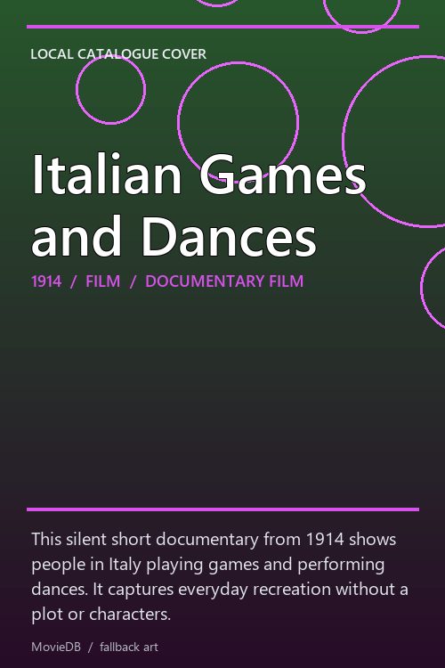 Italian Games and Dances poster