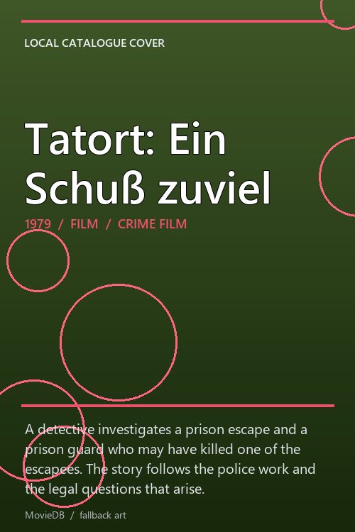Tatort: Ein Schuß zuviel poster