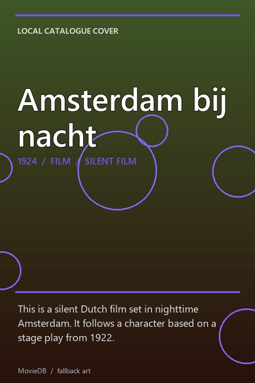 Amsterdam bij nacht poster