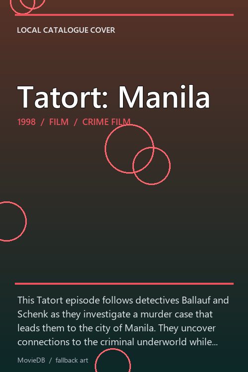 Tatort: Manila poster