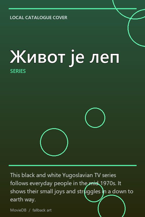 Живот је леп poster