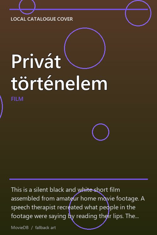 Privát történelem poster