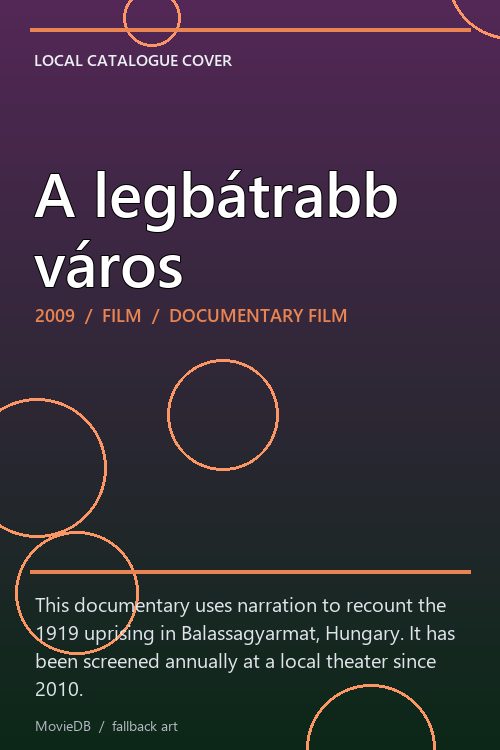A legbátrabb város poster