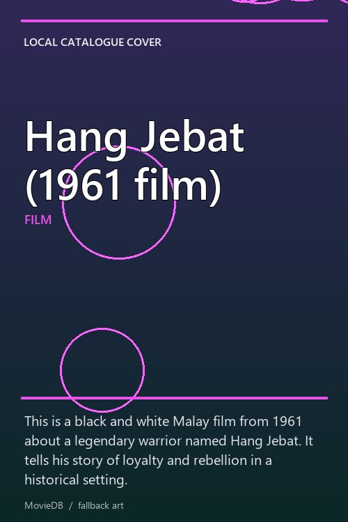 Hang Jebat (1961 film) poster