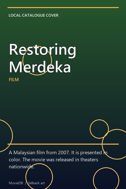 Restoring Merdeka poster