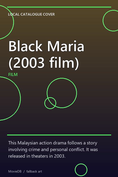 Black Maria (2003 film) poster