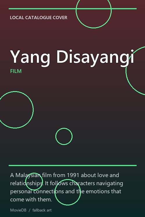 Yang Disayangi poster