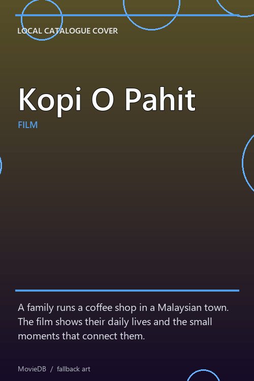 Kopi O Pahit poster