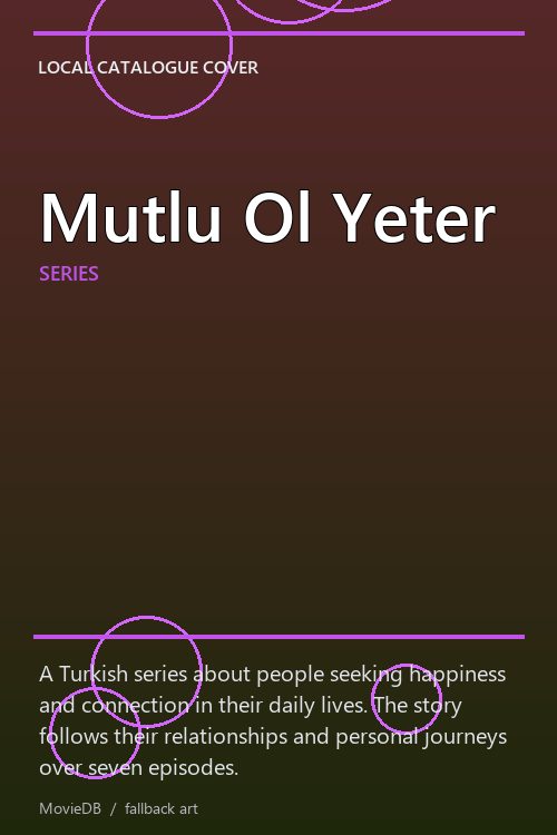 Mutlu Ol Yeter poster