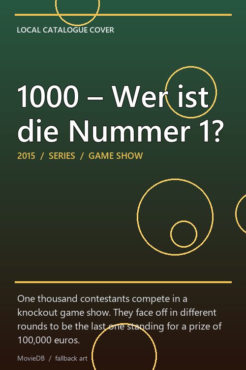 1000 – Wer ist die Nummer 1? poster