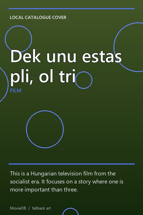 Dek unu estas pli, ol tri poster
