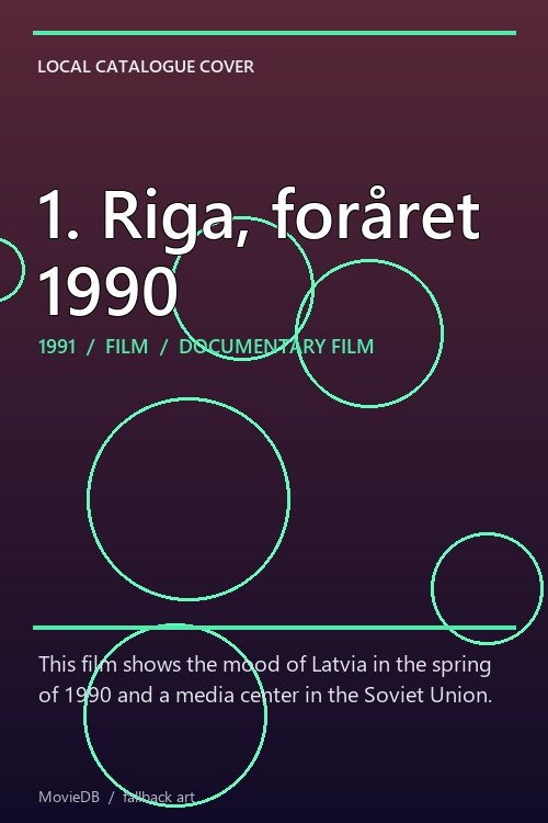 1. Riga, foråret 1990 poster