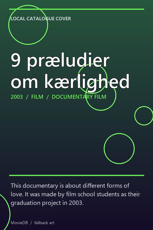 9 præludier om kærlighed poster