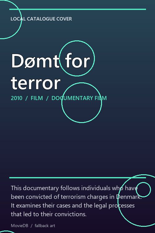 Dømt for terror poster
